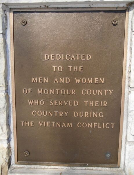 MONTOUR COUNTY KOREAN AND VIETNAM WARS MEMORIAL PLAQUE B