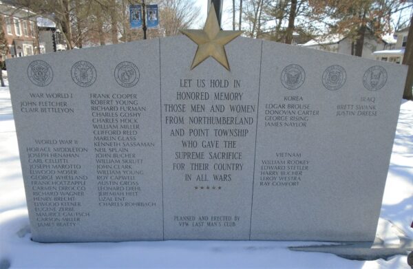 NORTHUMBERLAND AND POINT TOWNSHIP SUPREME SACRIFICE MEMORIAL