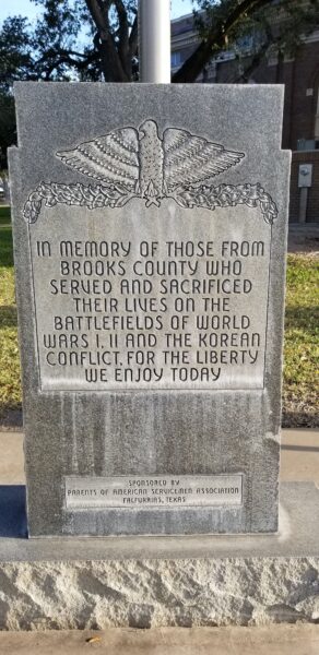 BROOKS COUNTY WAR MEMORIAL