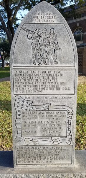 BROOKS COUNTY VIETNAM WAR AND PERSIAN GULF WAR SUPREME SACRIFICE MEMORIAL