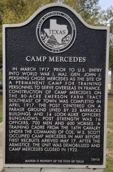 CAMP MERCEDES WAR MEMORIAL MARKER
