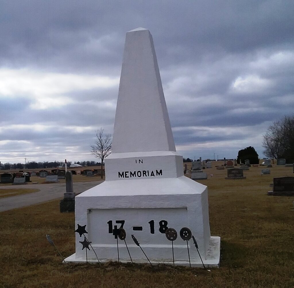 WILTSIE CEMETERY WORLD WAR MEMORIAL
