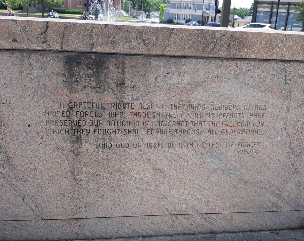 SHELBY COUNTY WORLD WAR I AND WORLD WAR II MEMORIAL BACK