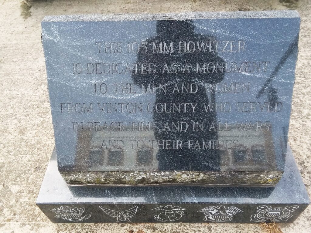 VINTON COUNTY VETERANS MEMORIAL CANNON STONE