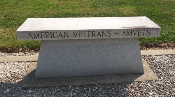 WAYNE COUNTY, OH WAR VETERANS MEMORIAL BENCH E