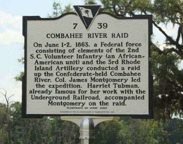 COMBAHEE RIVER RAID WAR MEMORIAL MARKER