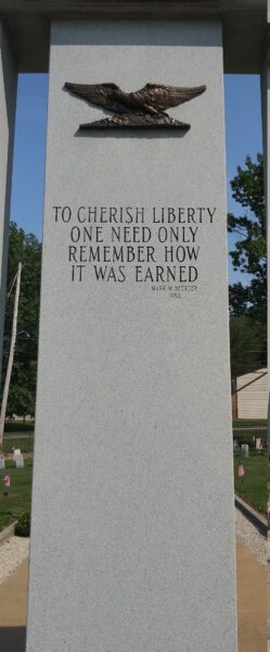 WAYNE COUNTY, OH WAR VETERANS MEMORIAL STONE PANEL C