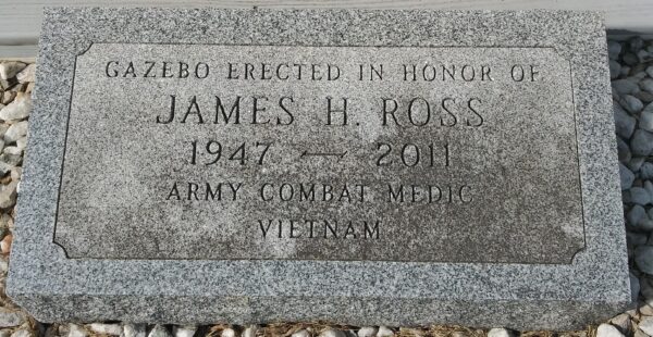 JAMES H. ROSS WAR MEMORIAL GAZEBO STONE
