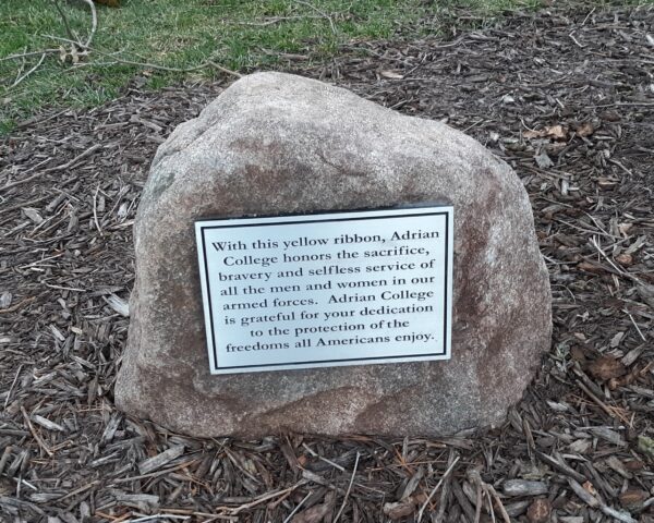 ADRIAN COLLEGE ALL VETERANS MEMORIAL PLAQUE