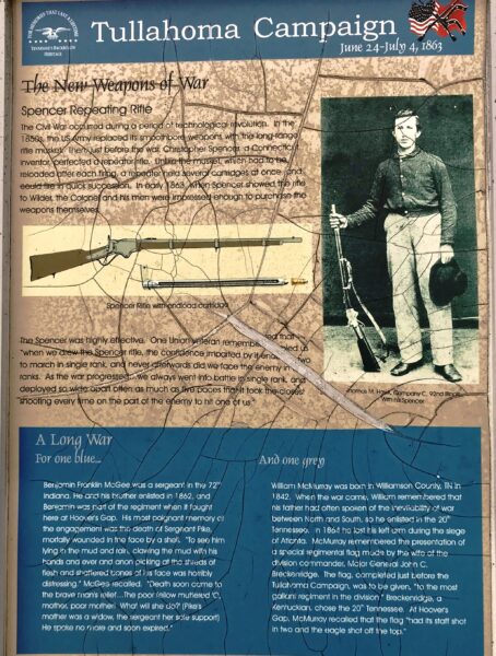 TULLAHOMA CAMPAIGN MEMORIAL PANEL