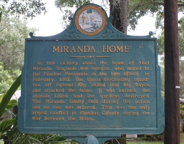 MIRANDA HOME WAR MEMORIAL MARKER