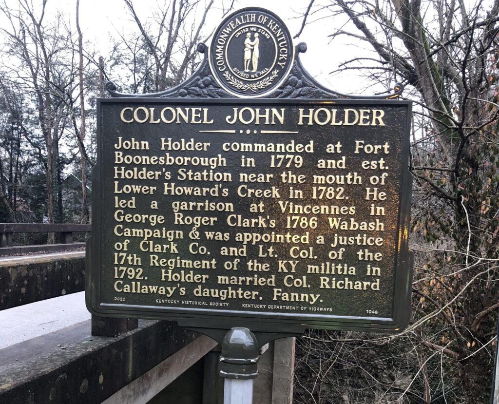 COLONEL JOHN HOLDER REVOLUTIONARY WAR MEMORIAL MARKER