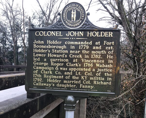 COLONEL JOHN HOLDER REVOLUTIONARY WAR MEMORIAL MARKER