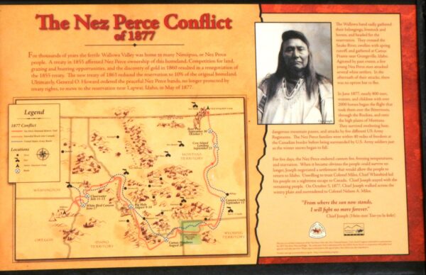 THE NEZ PERCE CONFLICT OF 1877 MEMORIAL PANEL