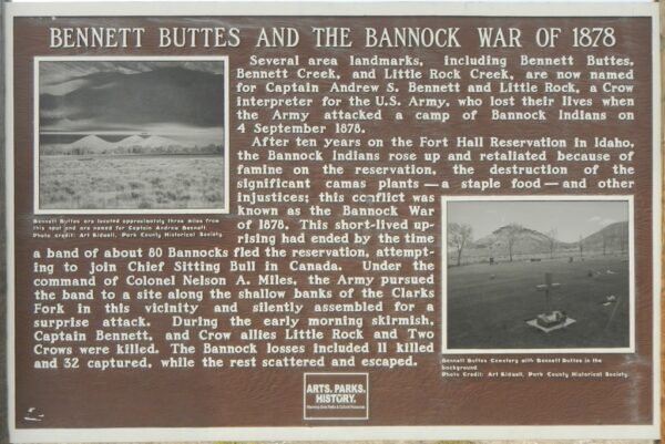 BENNET BUTTES AND THE BANNOCK WAR OF 1878 MEMORIAL MARKER