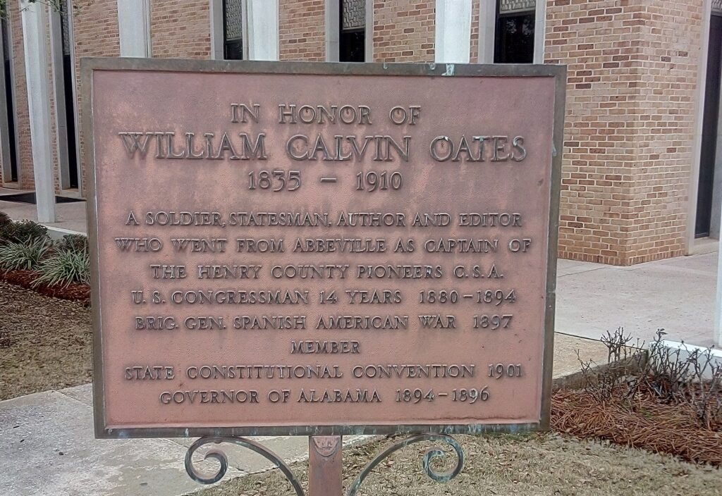 WILLIAM CALVIN OATES WAR MEMORIAL PLAQUE