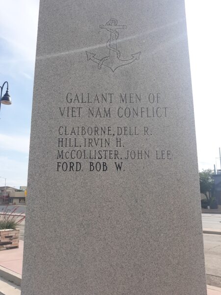 GAINES COUNTY WAR VETERANS MEMORIAL SIDE D