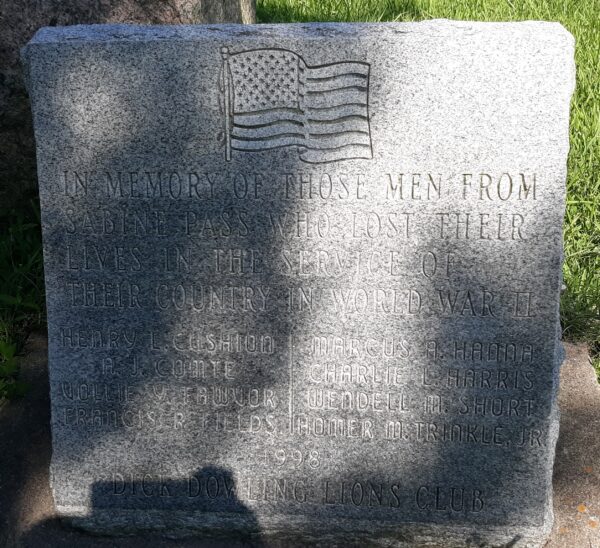 SABINE PASS WORLD WAR II MEMORIAL