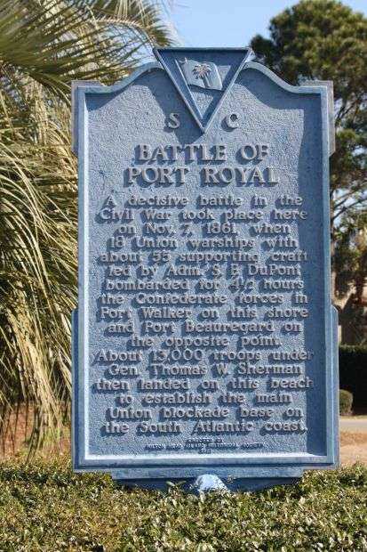 BATTLE OF PORT ROYAL WAR MEMORIAL MARKER