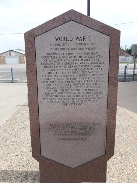 ANDREWS COUNTY VETERANS MEMORIAL STONE M