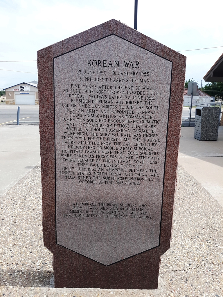ANDREWS COUNTY VETERANS MEMORIAL STONE K