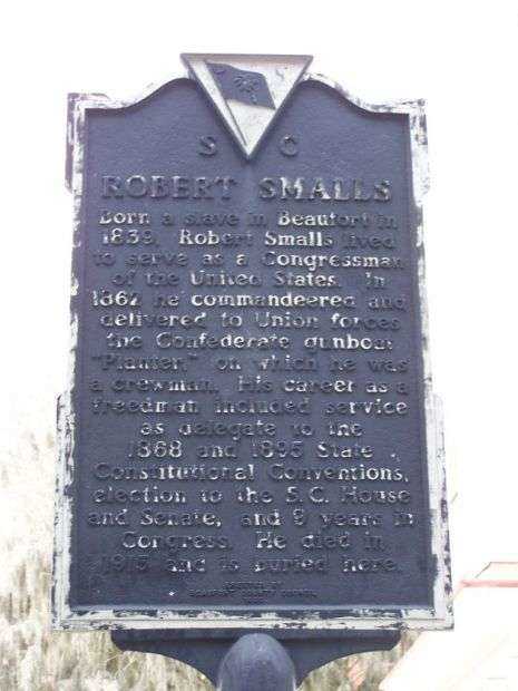 ROBERT SMALLS CEMETERY MEMORIAL MARKER