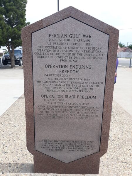 ANDREWS COUNTY VETERANS MEMORIAL STONE E
