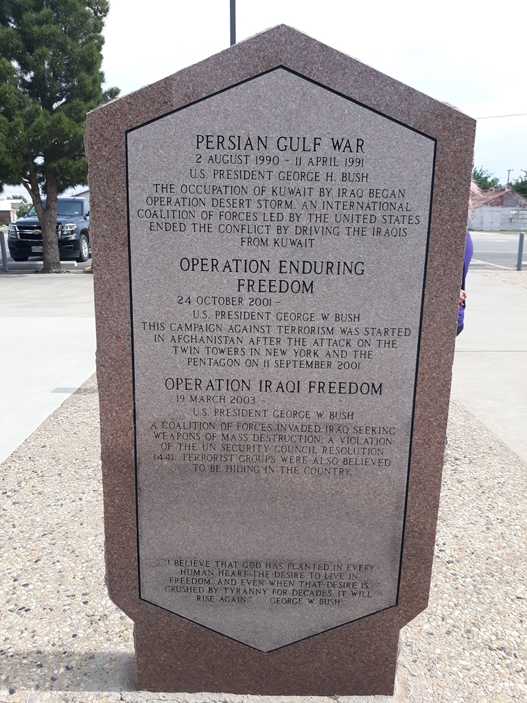 ANDREWS COUNTY VETERANS MEMORIAL STONE E