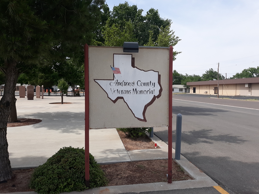 ANDREWS COUNTY VETERANS MEMORIAL MARKER