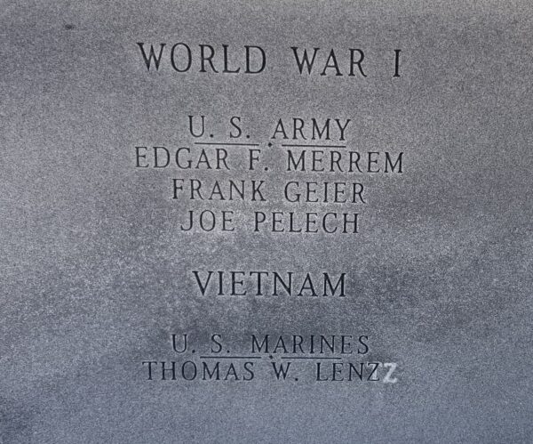 V.F.W. POST 6971 VETERANS MEMORIAL STONE B