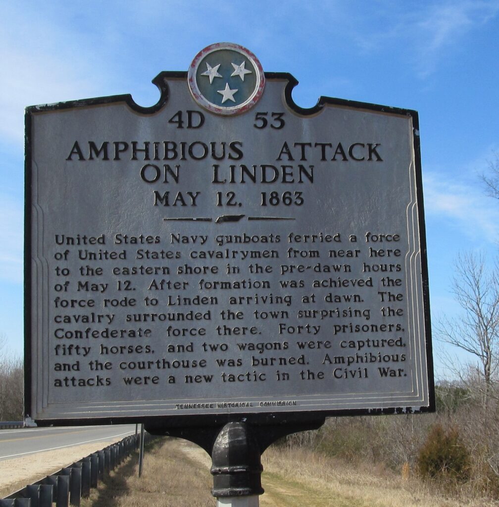 AMPHIBIOUS ATTACK ON LINDEN MEMORIAL MARKER