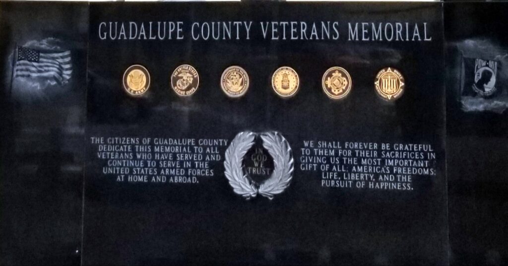 GUADALUPE COUNTY VETERANS MEMORIAL CLOSE-UP