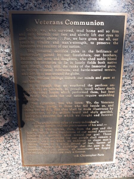 “SERVED WITH HONOR” WAR MEMORIAL PLAQUE D