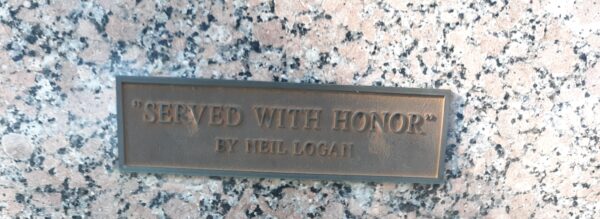 “SERVED WITH HONOR” WAR MEMORIAL PLAQUE A