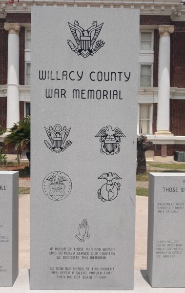 WILLACY COUNTY WAR MEMORIAL CENTER STONE