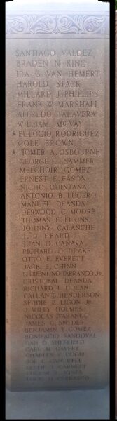 CULBERSON COUNTY WAR VETERANS MEMORIAL SIDE D