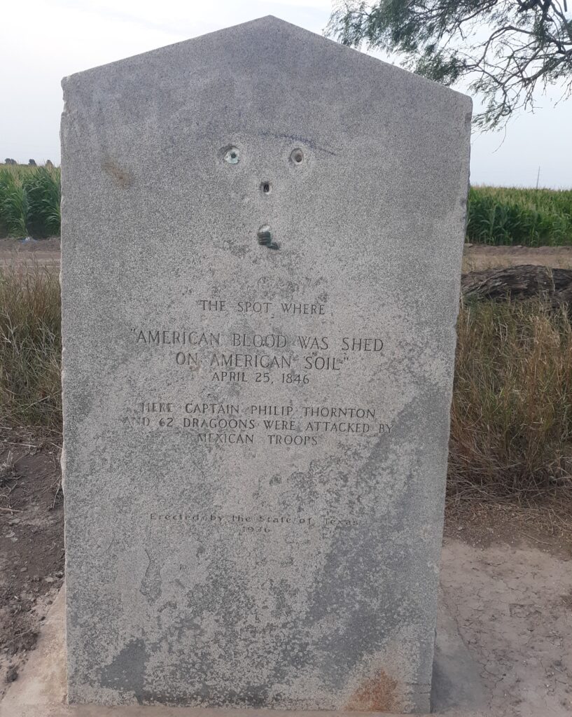 “AMERICAN BLOOD WAS SHED ON AMERICAN SOIL” MEMORIAL