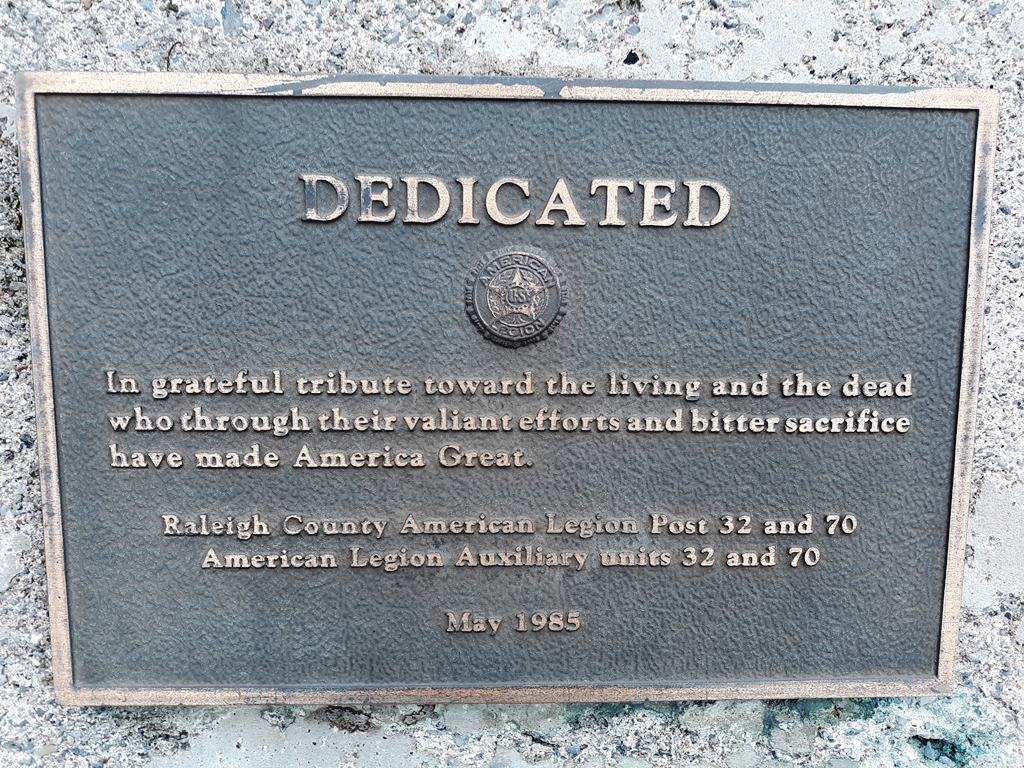 AMERICAN LEGION POST 32 AND 70 VETERANS MEMORIAL PLAQUE