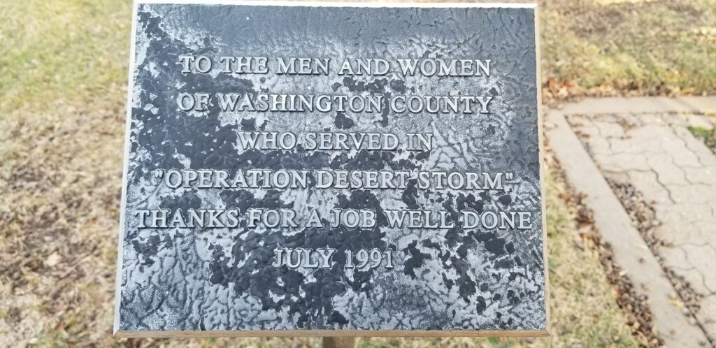 WASHINTON COUNTY OPERATION DESERT STORM MEMORIAL