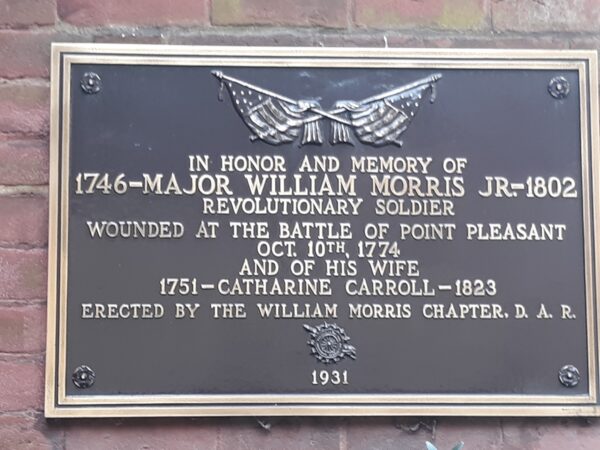 MAJOR WILLIAM MORRIS JR. WAR MEMORIAL PLAQUE