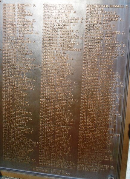 MONROE COUNTY PENNA WORLD WAR MEMORIAL PLAQUE G