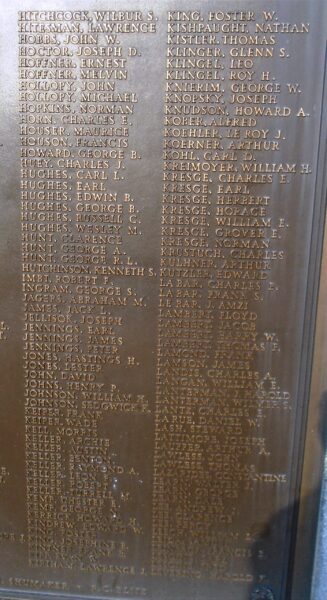 MONROE COUNTY PENNA WORLD WAR MEMORIAL PLAQUE D