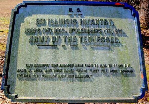 U.S. 8TH ILLINOIS INFANTRY MEMORIAL PLAQUE I