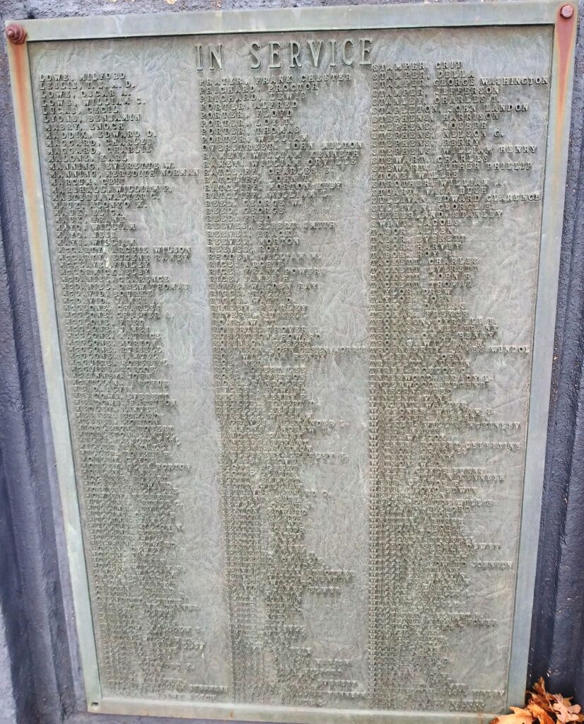 CARTER COUNTY WORLD WAR I MEMORIAL HONOR ROLL PLAQUE