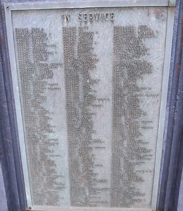 CARTER COUNTY WORLD WAR I MEMORIAL HONOR ROLL PLAQUE A