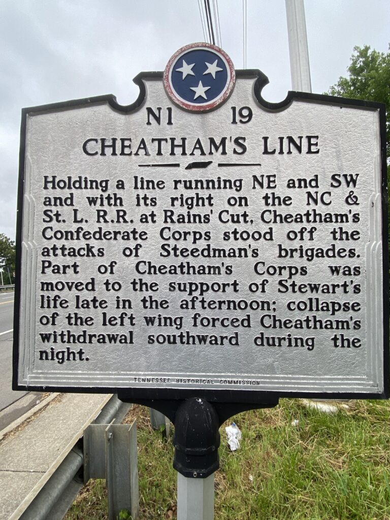 CHEATHAM’S LINE WAR MEMORIAL MARKER
