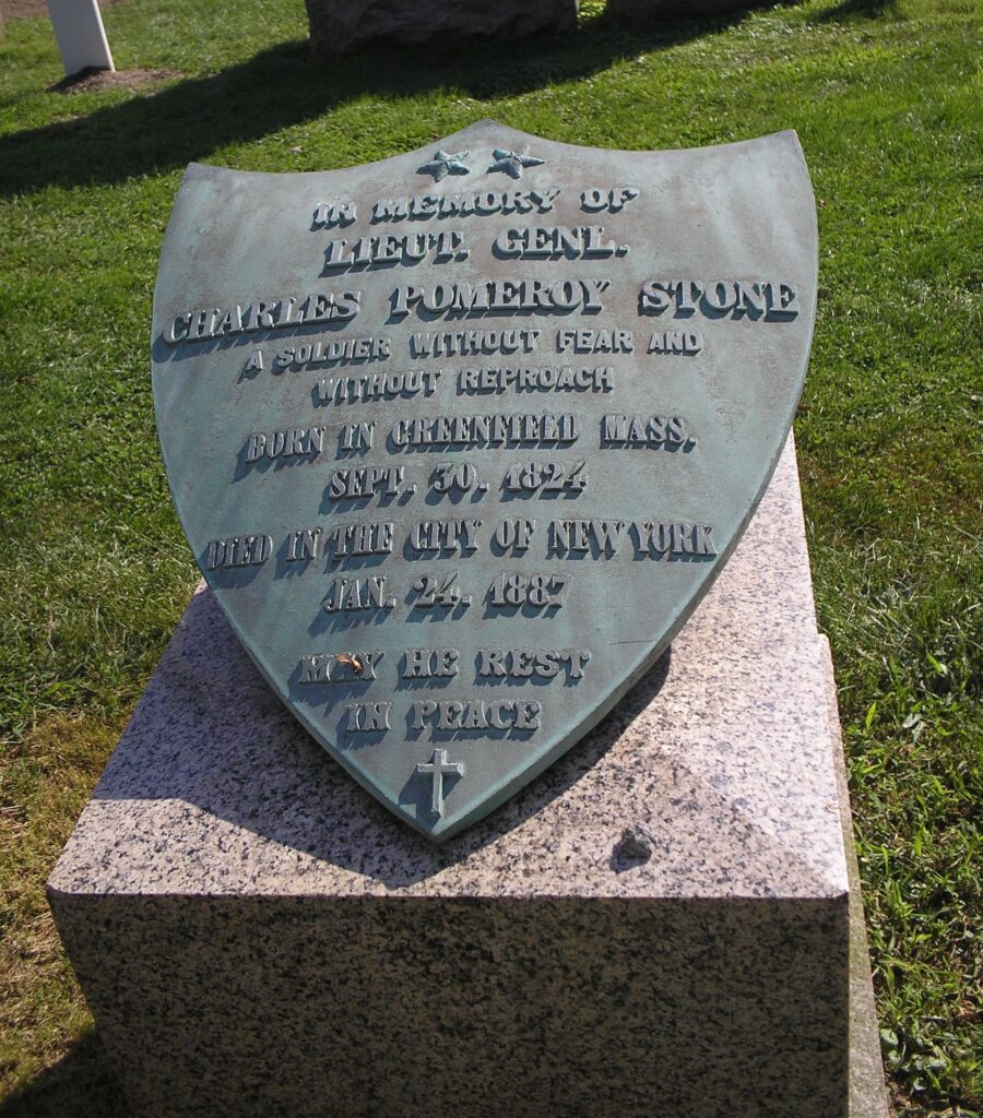 LIEUT. GEN’L. CHARLES POMEROY STONE WAR MEMORIAL SHIELD