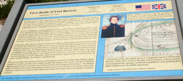 FIRST BATTLE OF FORT BOWYER MEMORIAL PANEL