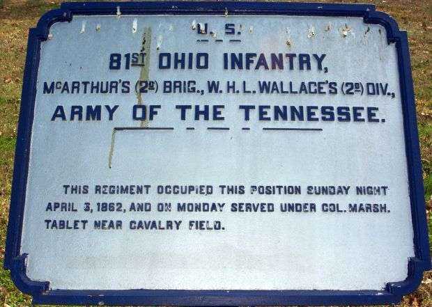 U.S. 8TH OHIO INFANTRY MEMORIAL PLAQUE III
