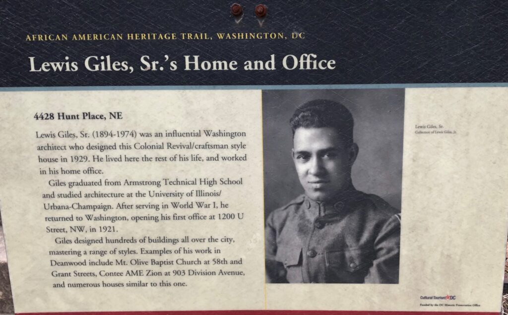 LEWIS GILES, SR.’S HOME AND OFFICE MEMORIAL MARKER